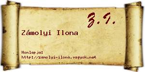 Zámolyi Ilona névjegykártya